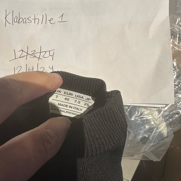 Balenciaga speed trainer black w/ clear soles sneaker size 40EU/7 men - Picture 8 of 10